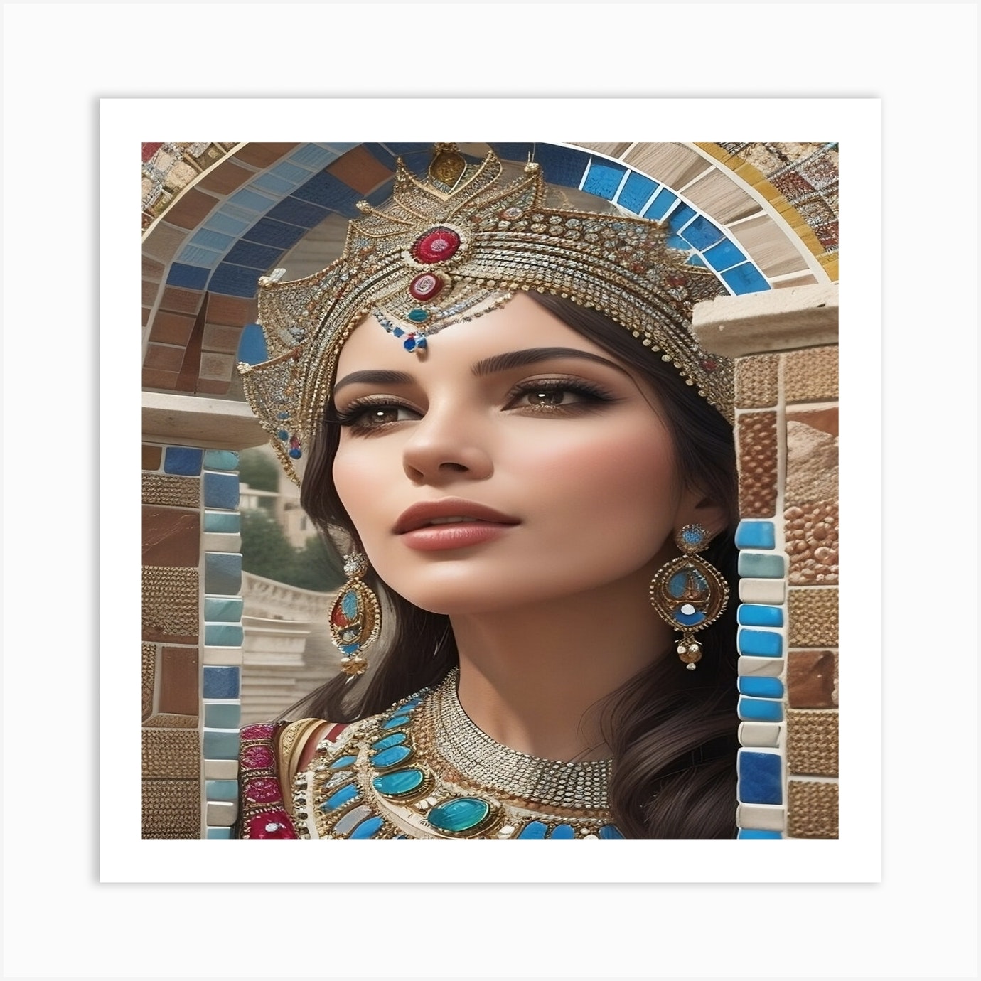 Beautiful Mosaic Lady, Beauty And Art 03 Art Print by aleebell1992 - Fy